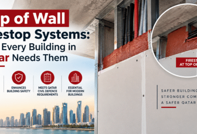 Top of wall firestop systems in Qatar buildings