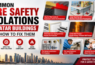 Common fire safety violations in Qatar buildings and firestopping solutions