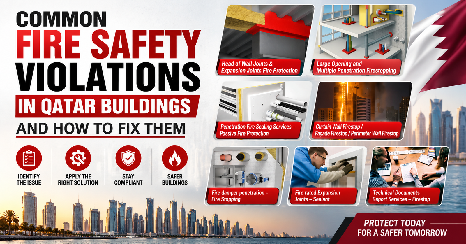 Common fire safety violations in Qatar buildings and firestopping solutions